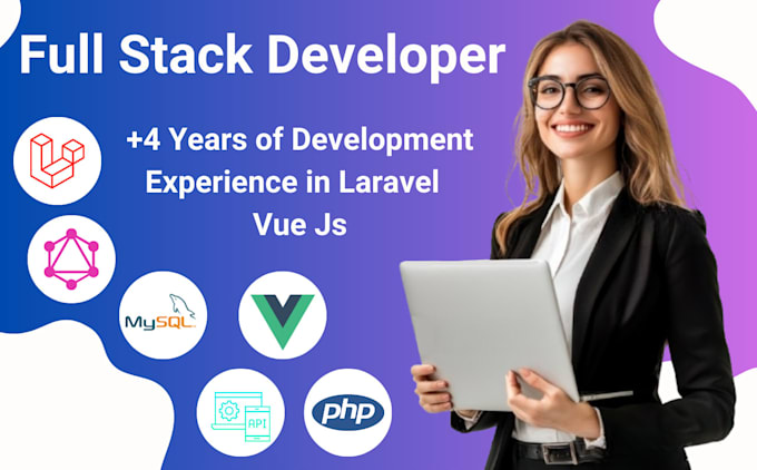 create a website using laravel, php and vue js