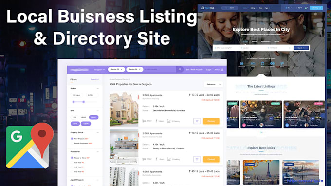 build business directory, property listing, dealer websites