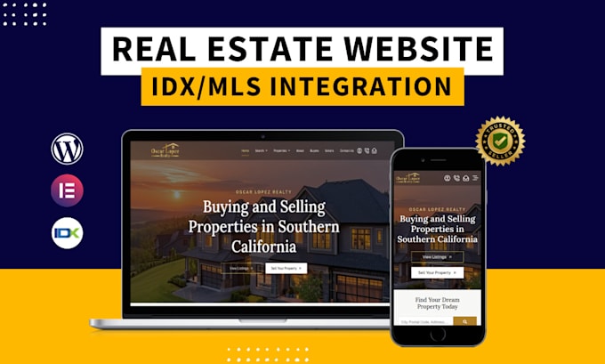 build realtor, agent real estate website with idx mls integration in wordpress