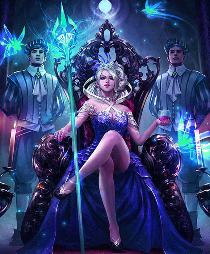 do card arts, fantasy illustrations, book cover design