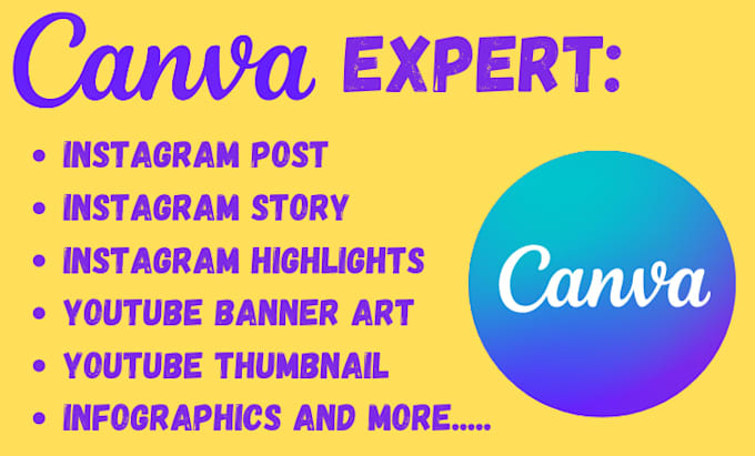 Be your canva expert i create post with canva by Danish2437 | Fiverr