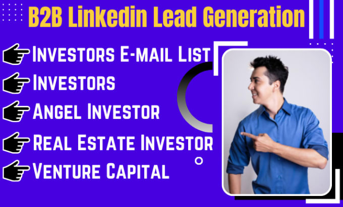 provide email list of real estate investor, angel investor b2b lead generation
