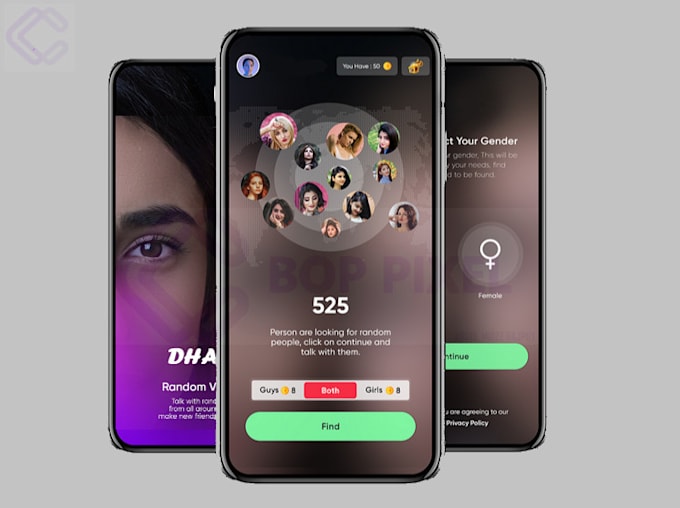 random video call with people android application
