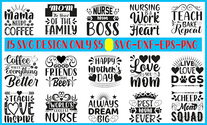 do creative awesome, svg, cut files, png, bundle design