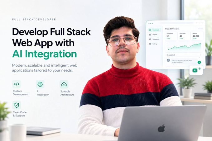 develop full stack web app with ai integration