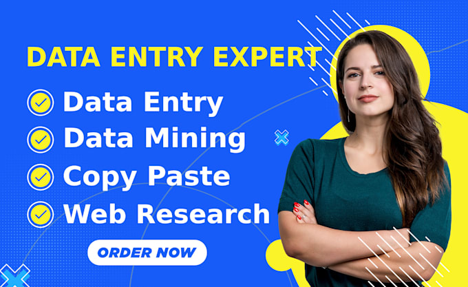 do accurate data entry, online research, typing and copy paste job