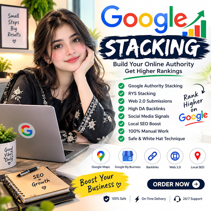 build g0ogle entity stacking and google drive stacking for local SEO