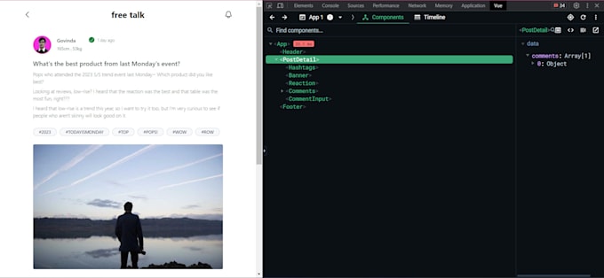 develop vue, vuex, nuxt app, fix bugs, improve it
