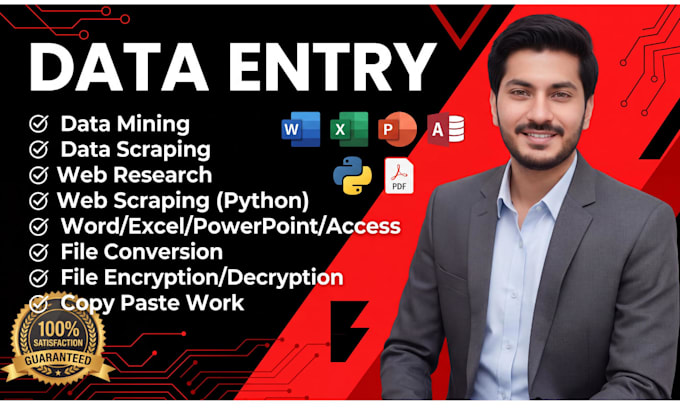 be your virtual assistant for data entry, mining and research