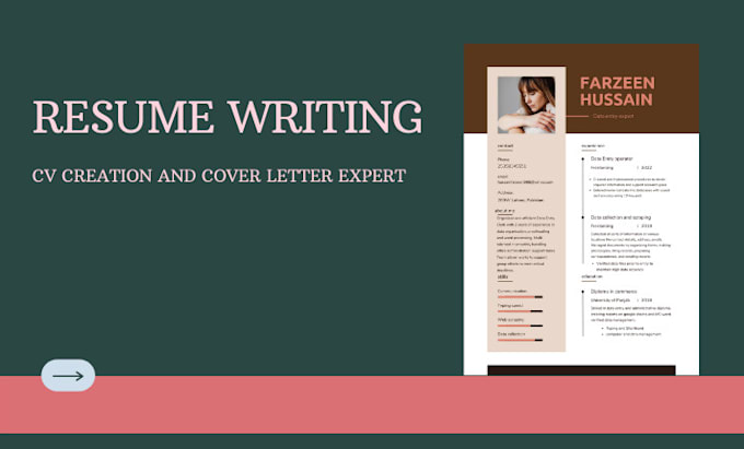 provide professional CV, resume and cover letter