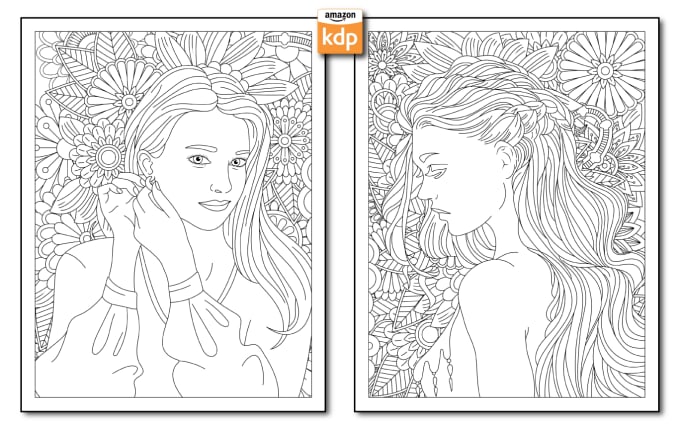 Draw unique adult coloring book pages for kdp by Designershamim8 | Fiverr
