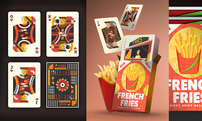 design a whole set of poker cards or playing cards