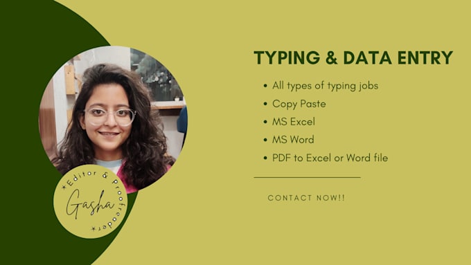do typing and copy paste jobs
