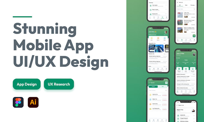 design UI UX design for mobile app using figma