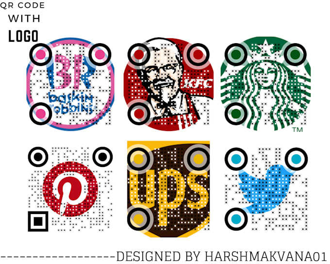 Design custom professional qr code with logo by Harshmakvana01 | Fiverr