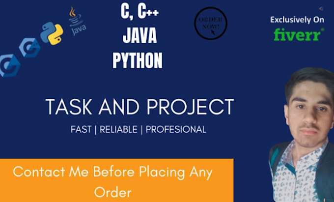 Do your c cpp java python programs and projects by Noormuhammad645 | Fiverr