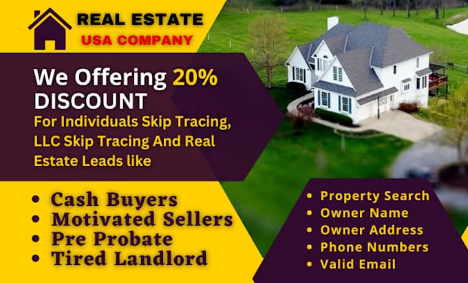 provide active cash buyers list with skiptracing