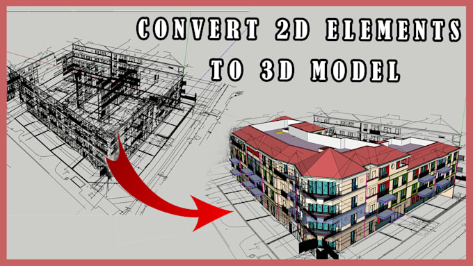 Do architectural sketchup 3d modeling by Malek_khnine | Fiverr