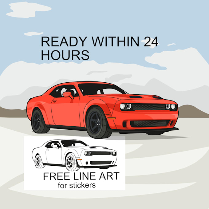 draw your favorite car into a cartoon portrait