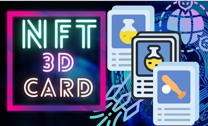 create nft trading card, nft 3d card, nft card animation
