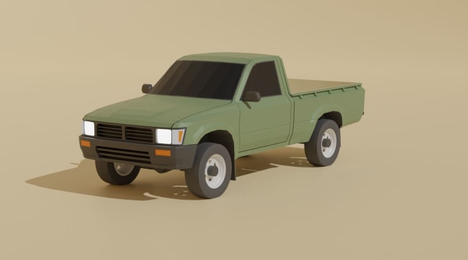 make a low poly car model in blender