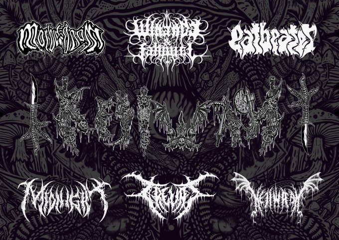 Make black, slam, death metal logo for your band or brand by ...