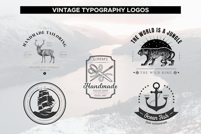 craft professional vintage and retro logo designs with timeless appeal