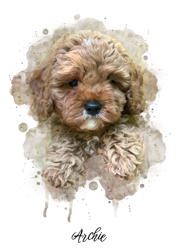 draw your pet or people portrait in watercolor
