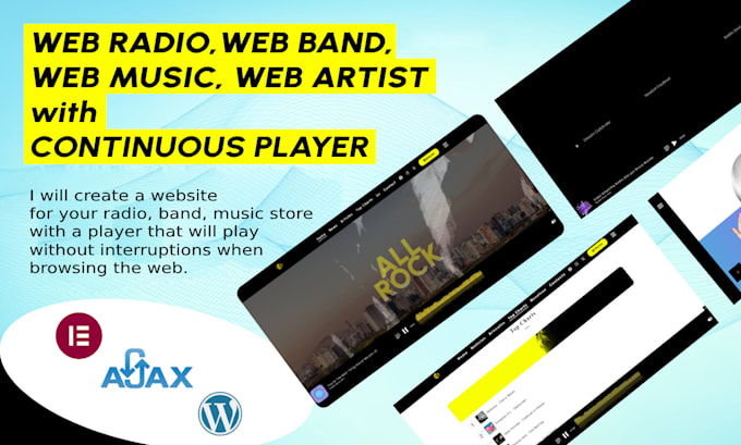 going to create a webradio with player ajax continuous