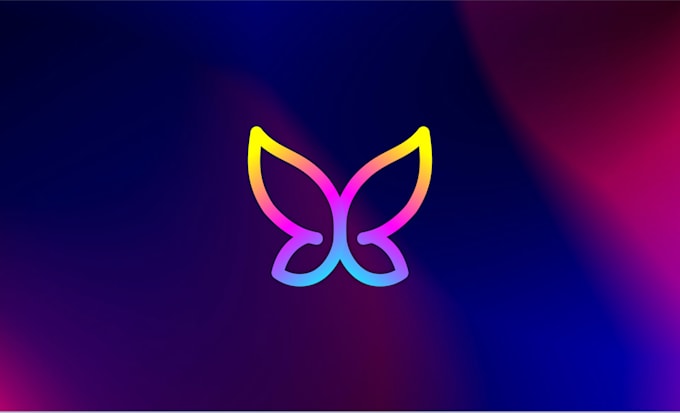 design a glowing logo with neon gradients