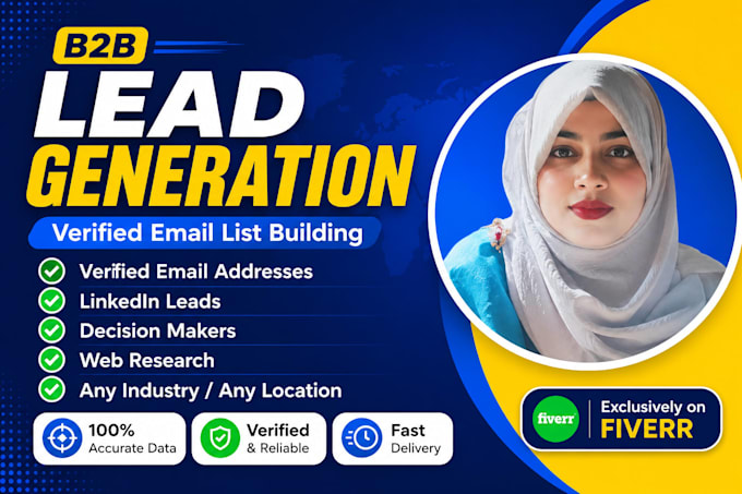 do b2b lead generation, linkedin research and verified email list building