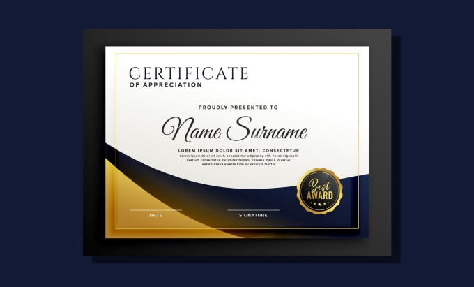 design a premium certificate