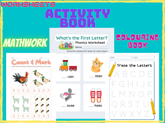 design kids worksheets activities and coloring books by