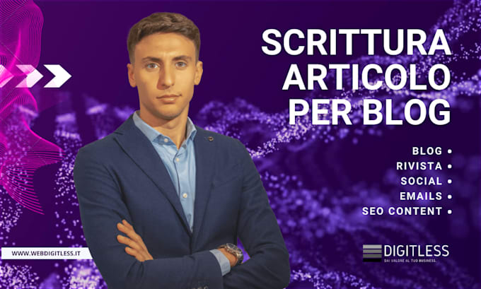 write blog articles in italian, english and french