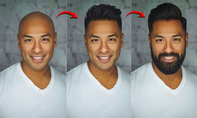 change hairstyle, beard, or hair color on your photo