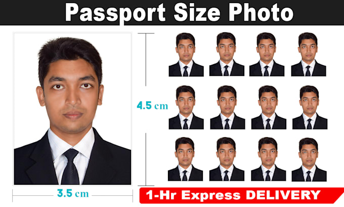 do passport size photo from any photo in 1hr fast delivery