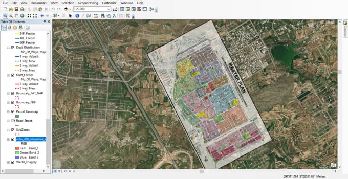 Do georeferencing of satellite images and cadastral maps by Hassaan ...