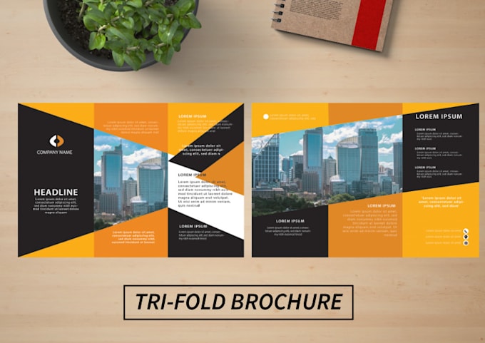 create professional bifold and trifold brochure