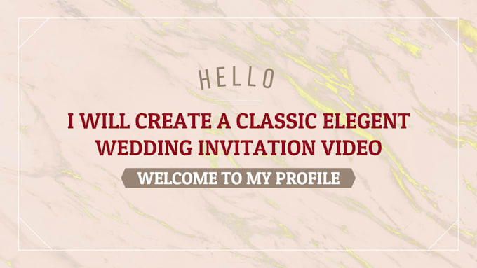 create a classic elegant wedding invitation video