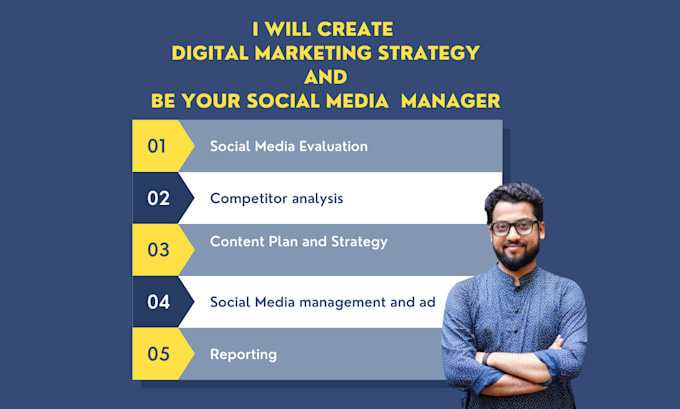 create social media marketing strategy and be manager