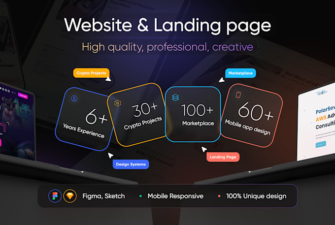 create high quality, professional and creative website and landing page
