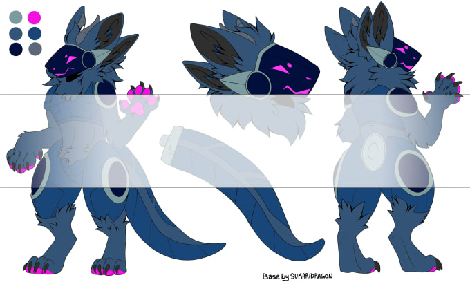 Create you a ref sheet of a protogen for you by Toxicleezard | Fiverr