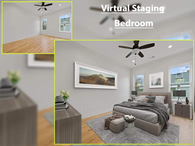 do virtual staging, virtual furniture in quick turnaround