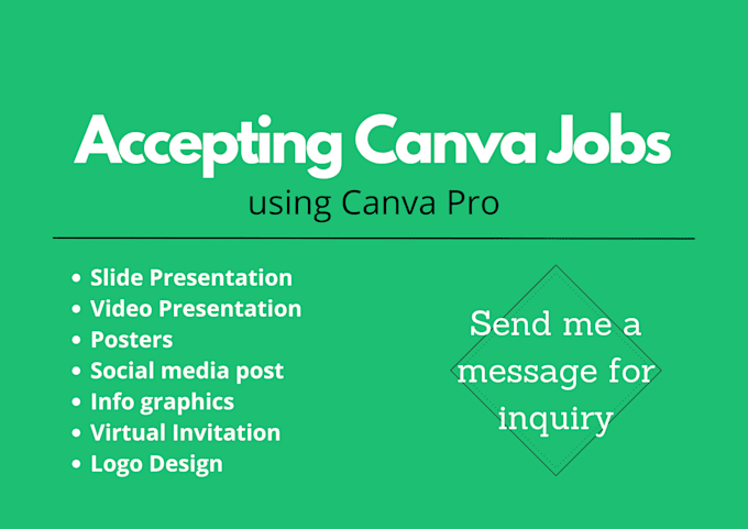 do any canva job designing