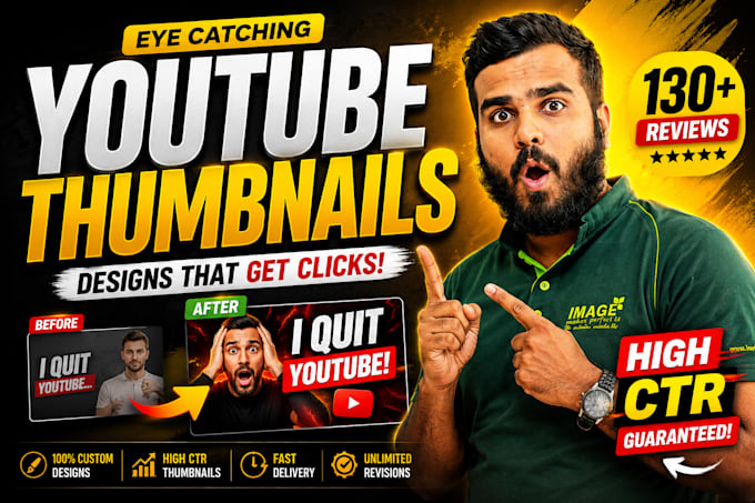 design eye catching youtube thumbnails with high CTR