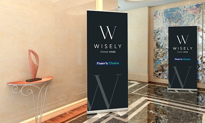 create roll up banner design with print ready files