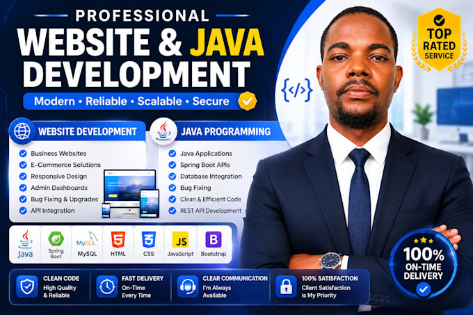 develop java applications, spring boot apis, and fix java bugs