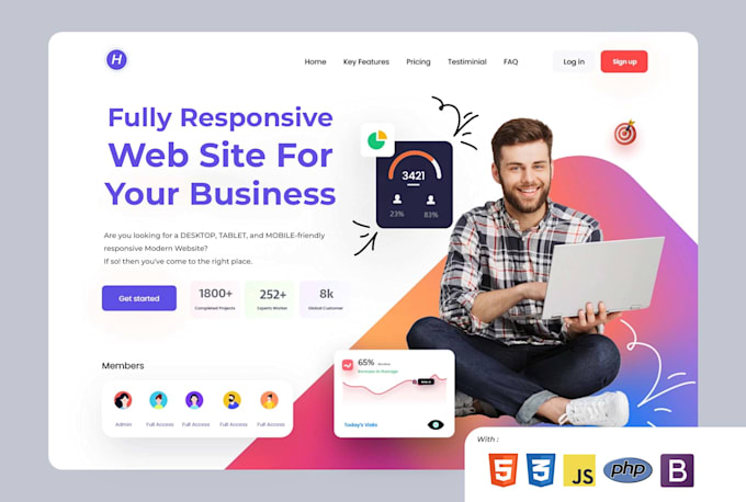 Create responsive web design with bootstrap by Edge_2kk2 | Fiverr
