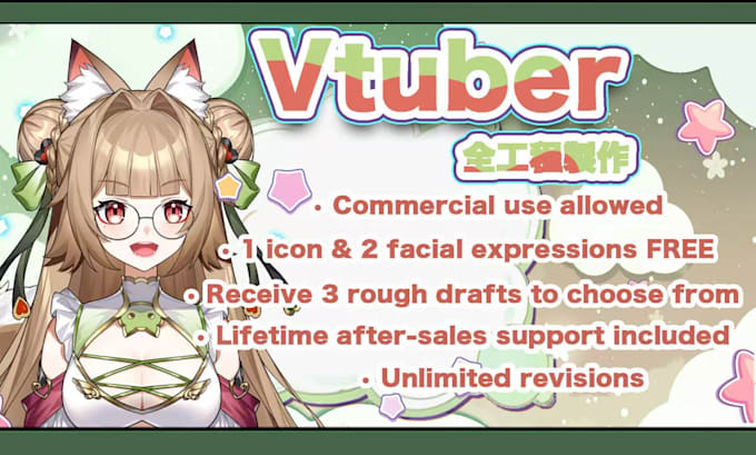 create anime live2d models for vtuber include rigging