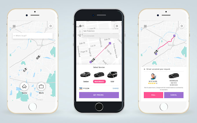 develop uber clone, taxi booking app, ride sharing app,